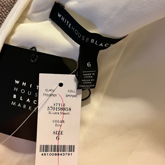 ❤️ NWT Elegant Lace Ivory Cream Dress 6 - Picture 7 of 7